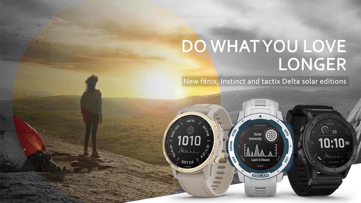 Garmin Launches Solar Editions of its Popular Smartwatches
