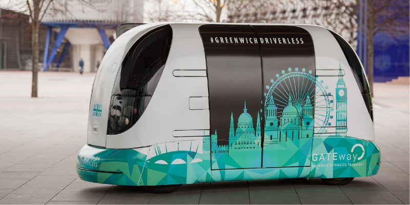 Driverless Shuttle Bus Being Tested in London