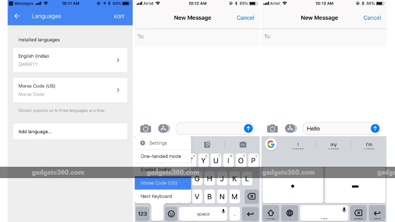 gboard ios morse code gadgets 360 Gboard iOS