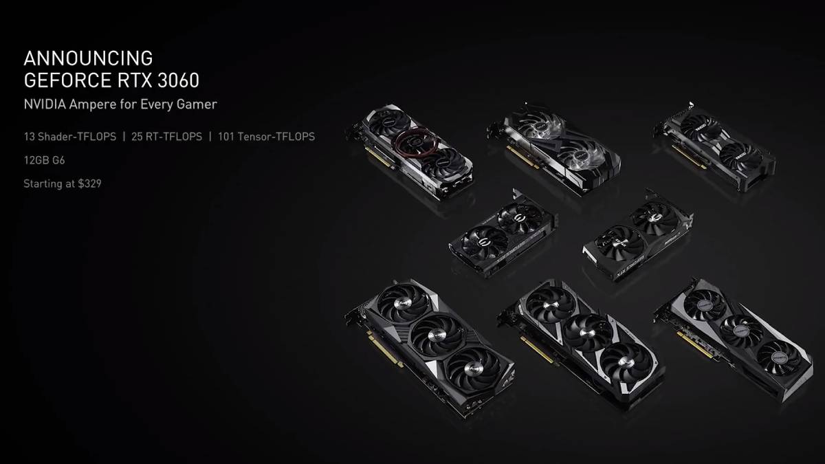 Nvidia GeForce RTX 3060 Desktop GPU Launched at CES 2021, Officially Priced at Rs. 29,500