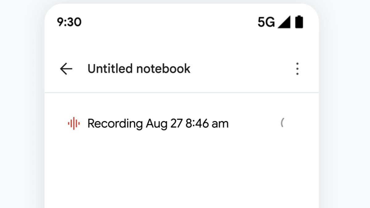 Gemini Notebook Adds Audio Recorder on Android and iOS With Support for One-Hour Recordings