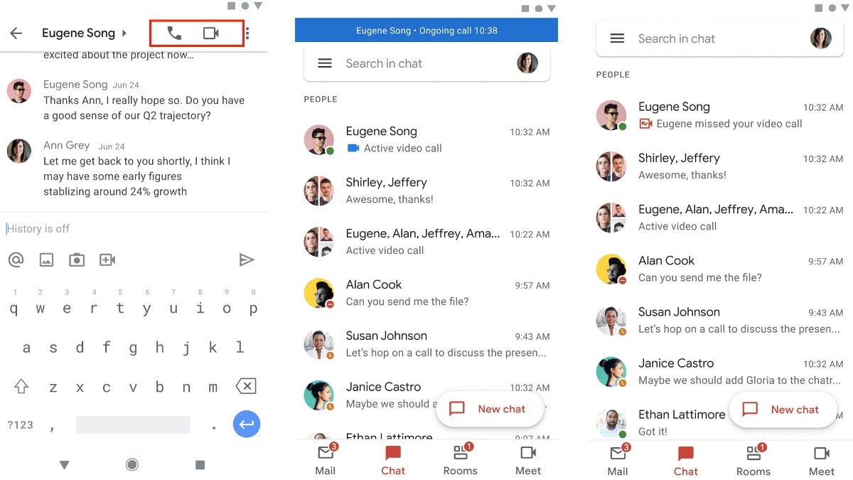 Google Chat Dans Gmail Vous Permet D Sormais De Passer Des Appels Audio Et Vid O Instantan S