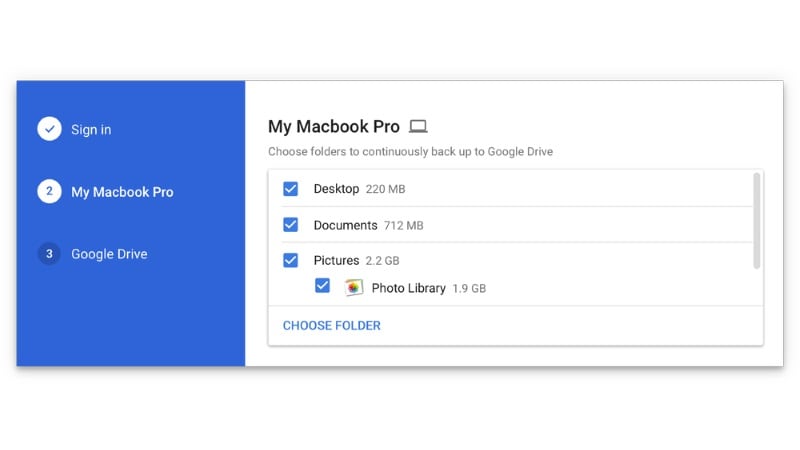 google backup and sync mac