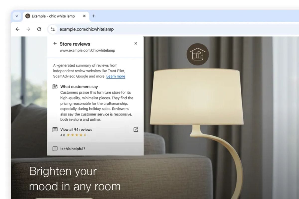 Google Chrome Gets AI-Powered Store Summaries to Improve Online Shopping Experience