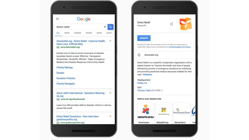 Google Search Gets a Donate Button for Nonprofits in Time for the Holidays