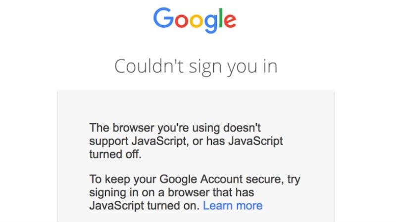 Google Now Requires JavaScript Enabled to Let Users Sign-In; More Security Features Announced Google Now Requires JavaScript Enabled to Let Users Sign-In; More Security Features Announced