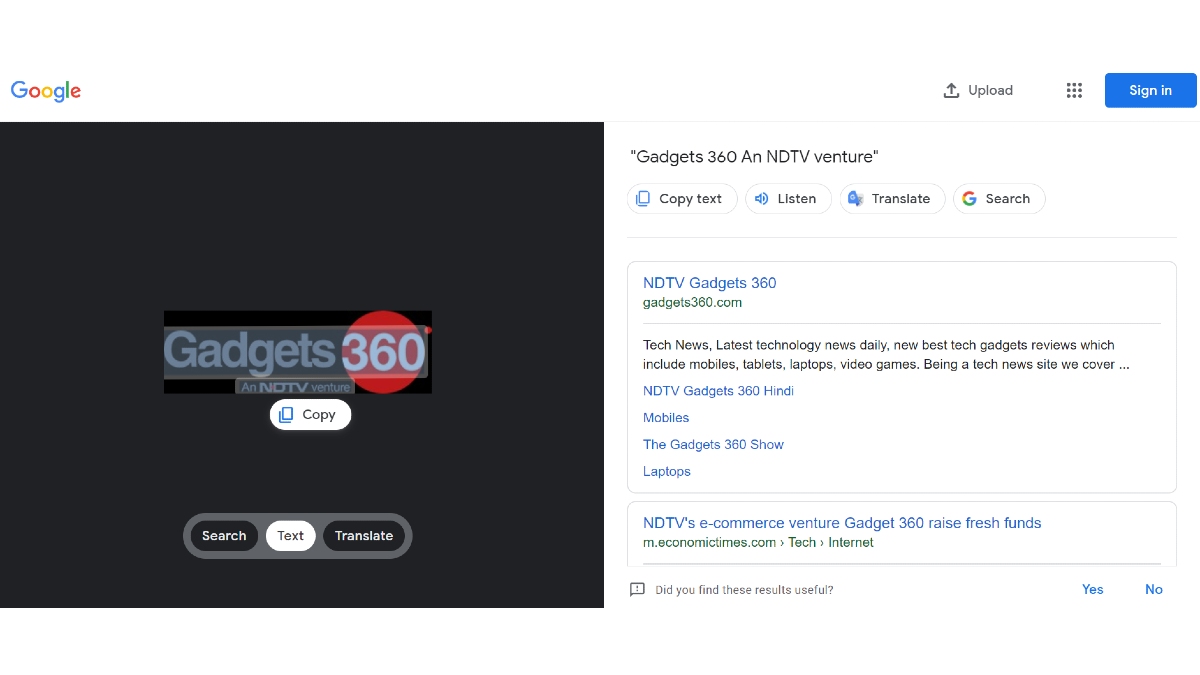 Google Lens on Chrome Desktop Now Includes Copy Text, Translate, Image Source Features