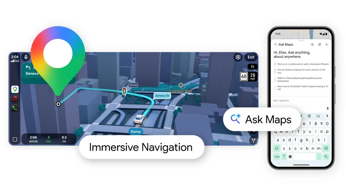 Google Maps Gets Gemini-Powered ‘Ask Maps’ Feature; Adds Immersive Navigation for Driving