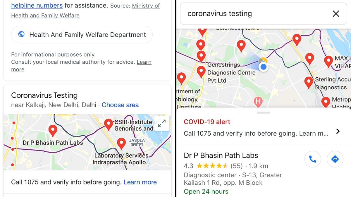 Now Find COVID-19 Testing Centers on Google Search, Assistant, and Maps: Here's How