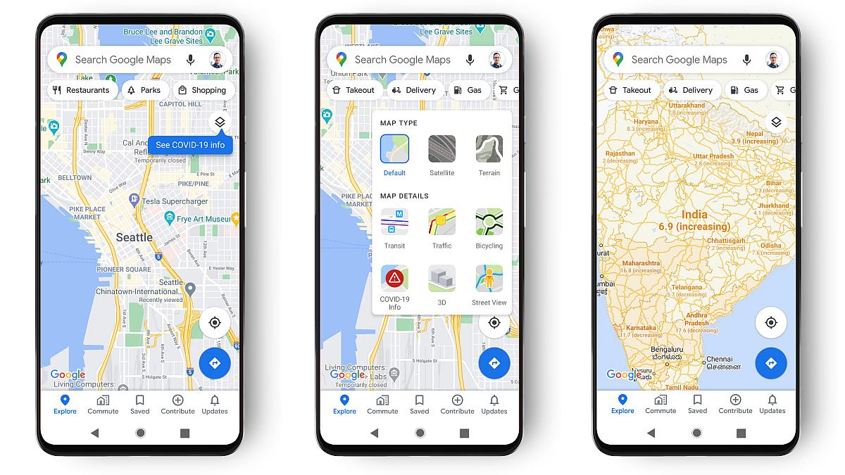 Google Maps Gets New Layer to Show COVID-19 Hotspots