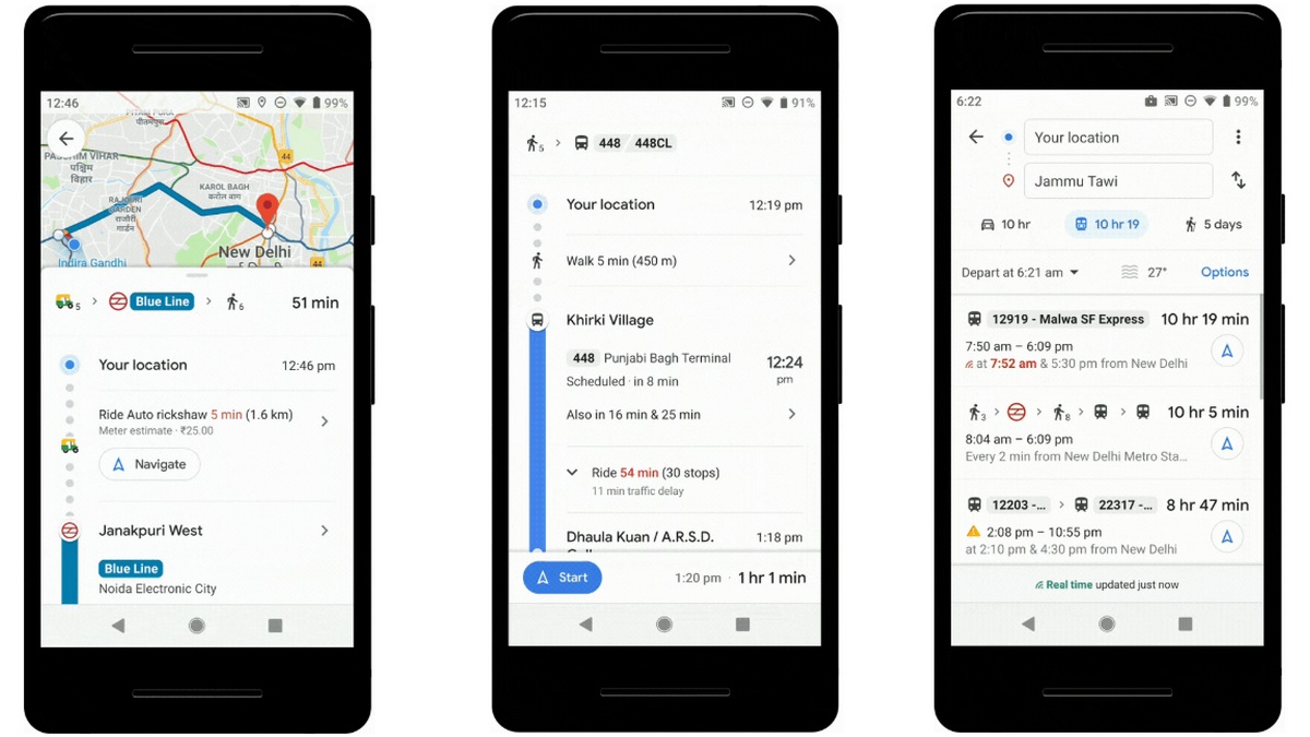 Google Maps Gets 3 New Feature for Commuters in India, Including Live Train Status