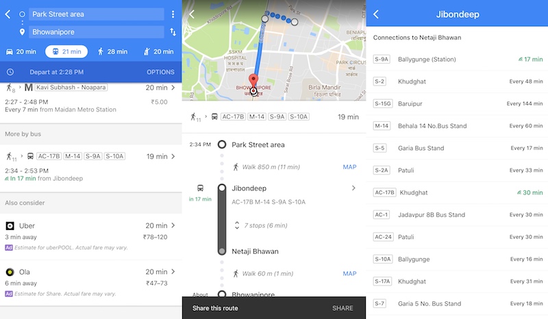 Google Maps To Provide Real Time Kolkata bus Information To Commuters