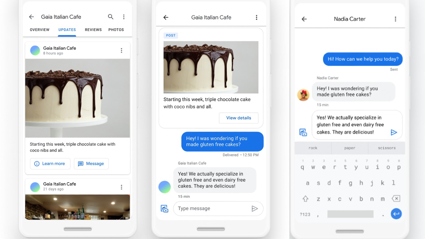 Google Maps, Search Getting Messaging Capabilities and Customer Insights to Help Businesses Connect