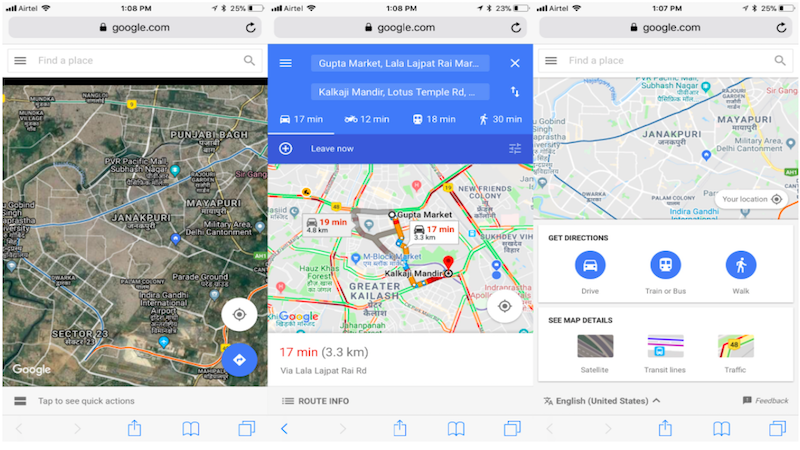 Google Maps Go App Launched on Google Play Store
