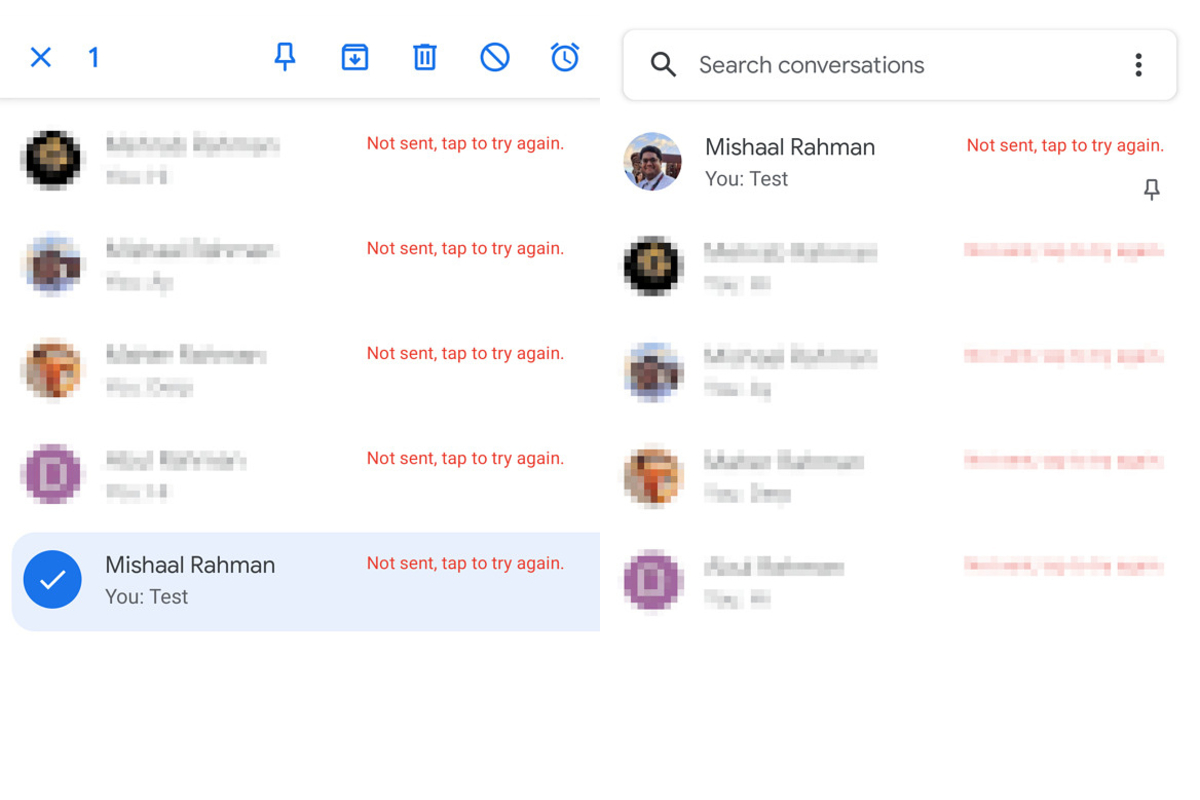 Google Messages Testing Pin Conversations, Star Messages Features: Report