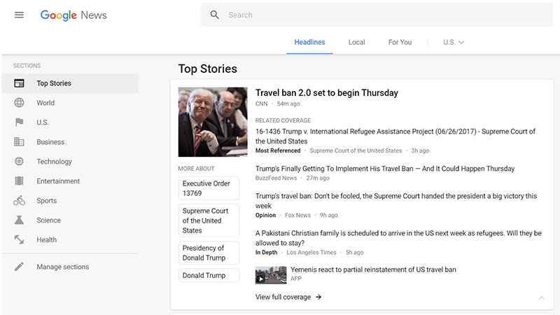 Google News Redesigned, Gets Material Design Cards to Improve Readability and Navigation