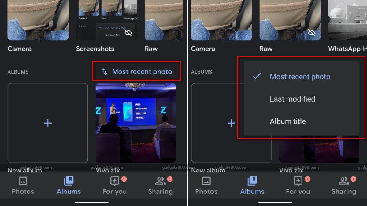Google Photos Brings Album Sorting, Redesigned EXIF Panel With Overflow Menu Carousel