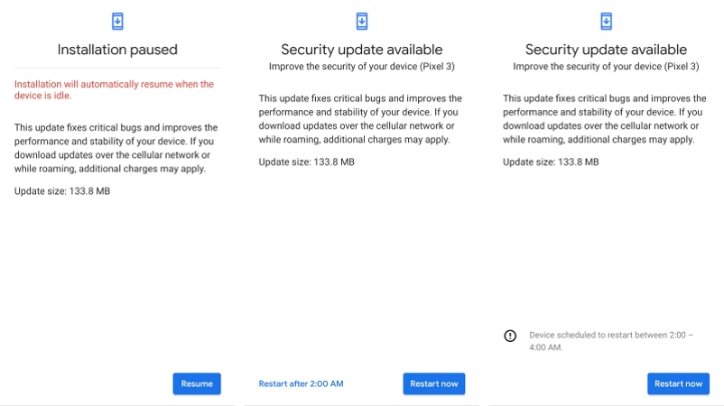 Google Pixel Phones Now Automatically Pause Updates When in Use, Allow Scheduled Restarts