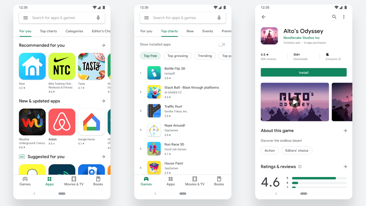 Google Play website gets its first redesign in years, looks like a big app