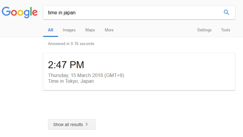 Google Search Now Shows Answers to Certain Queries, Without Search Results