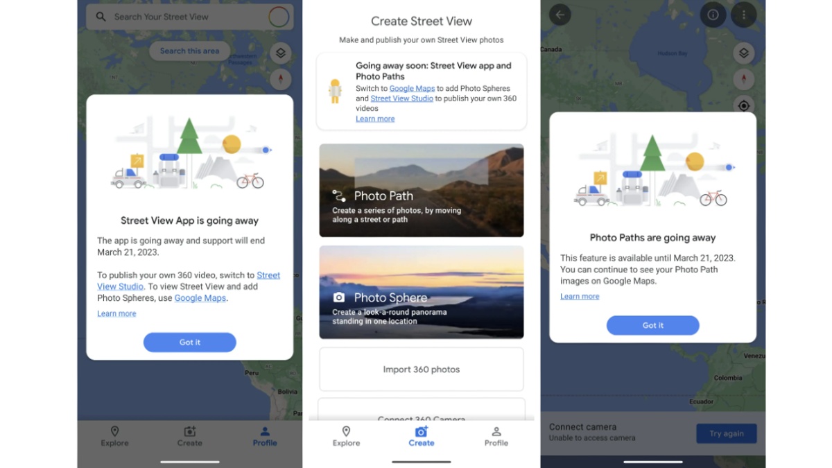 Google Lens Icon Added to Search Homepage, Street View App Reportedly Shutting Down in 2023