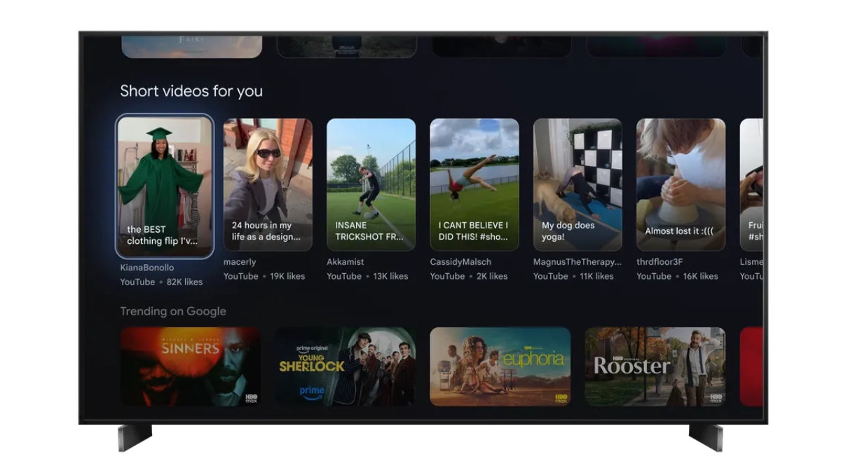 Google TV Update Adds YouTube Shorts, Nano Banana and Gemini AI-Powered Veo Features