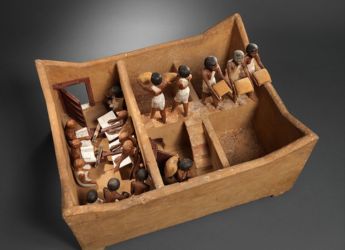 Wooden Diorama of Granary and Scribes Found in Ancient Egyptian Tomb of Meketre