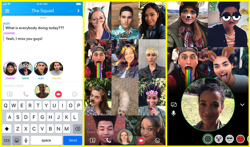 Snapchat Gets Group Video Chat Feature, Supporting 16 People at Once