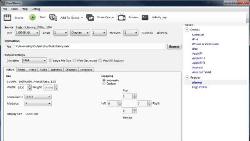HandBrake 1.1.0 With Redesigned Interface, 4K Presets Debuted on Windows, Mac, and Linux
