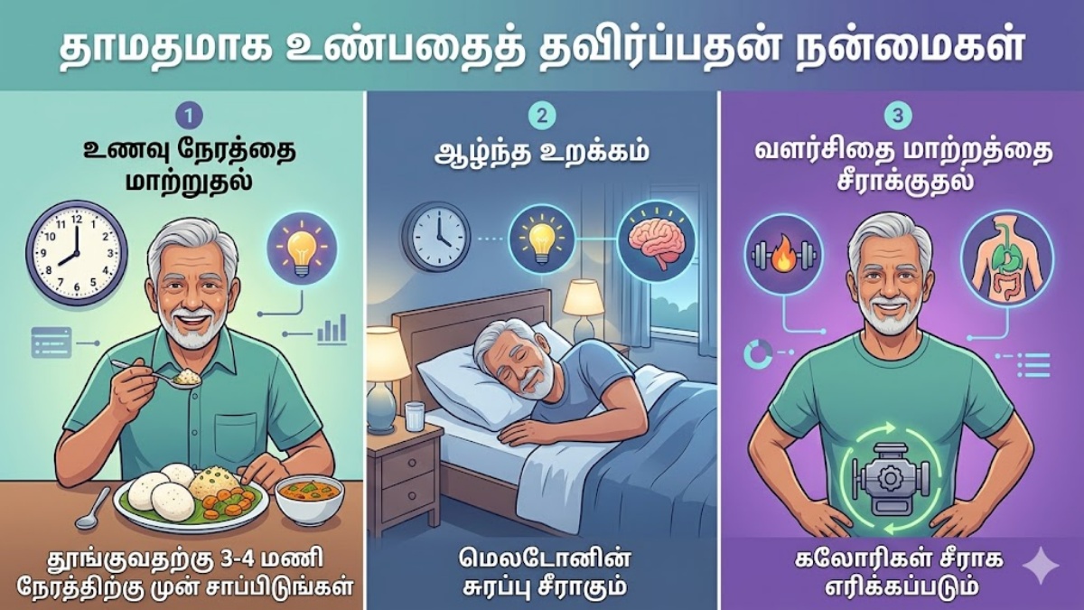 இரவில் தாமதமாக சாப்பிடுவதால் ஏற்படும் ஆபத்துகள்: ஊட்டச்சத்து நிபுணர் தரும் எச்சரிக்கை!
