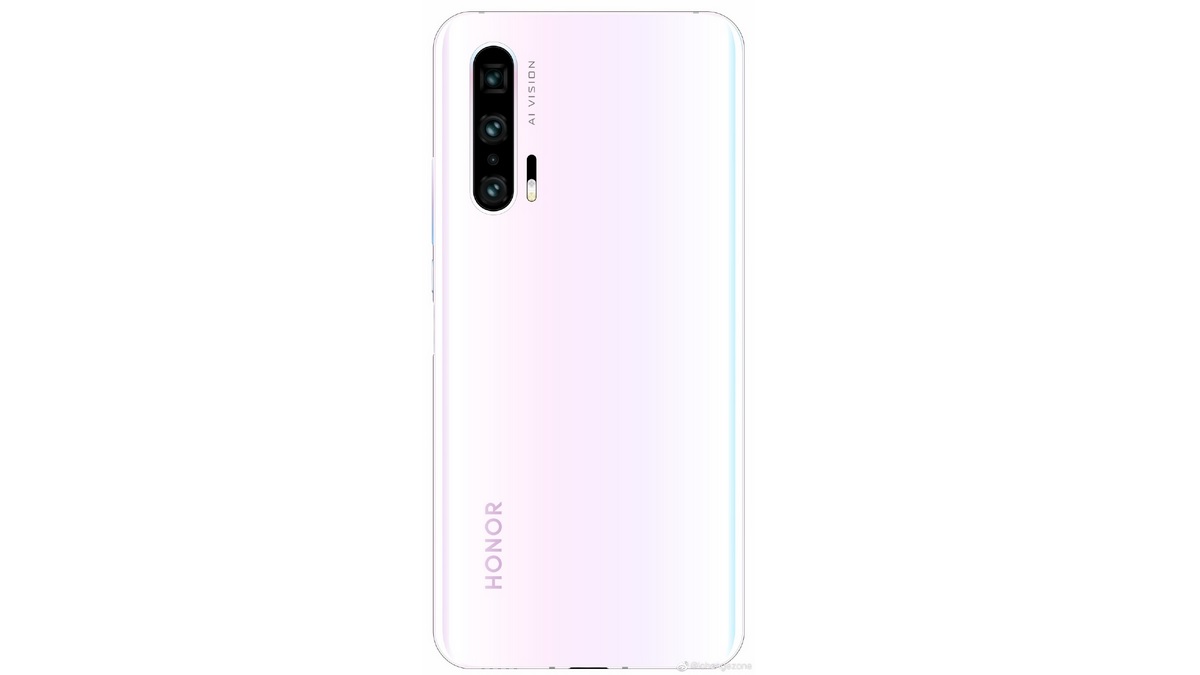 Honor 20 Pro Render Shows White Gradient Design With Quad Rear Cameras; Moschino Edition Confirmed