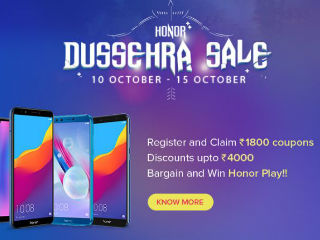 Honor 9N, Honor 9 Lite, Honor 7S, Honor Play, and More to Get Discounts, Offers During Dussehra Sale