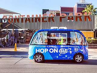 Self-Driving Shuttle Collision Mars Las Vegas Debut