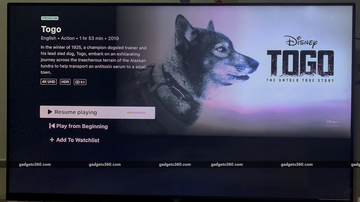 Disney+ Hotstar Rolls Out 4K HDR Support on Android TV, Apple TV