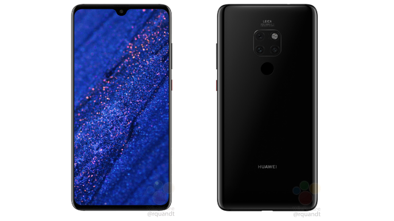Huawei Mate 20 Leaked Press Images Show Off Waterdrop Notch, Triple Camera Setup