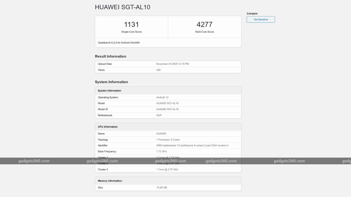 huawei mate 80 pro max geekbench ndtv Huawei