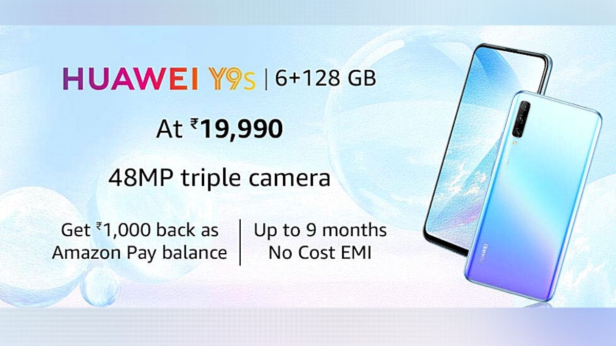 Huawei Y9s Goes on Sale in India via Amazon: Price in India, Offers, Specifications