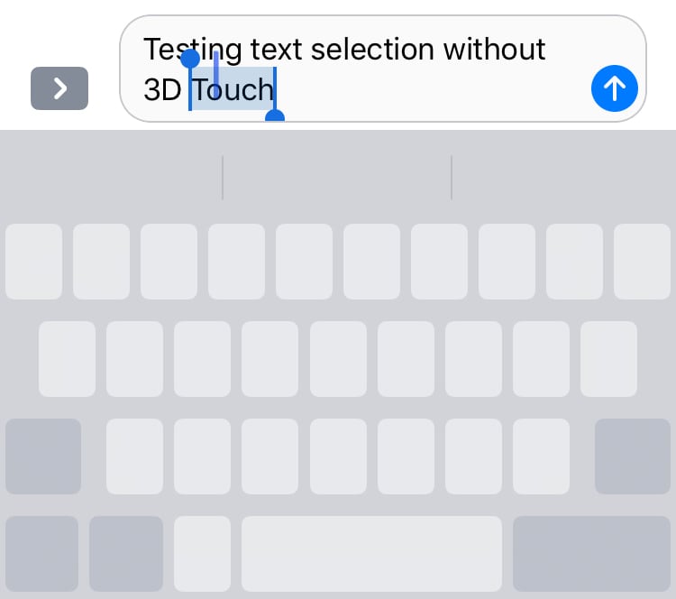 iOS 12 apple 3D touch text select iOS 12