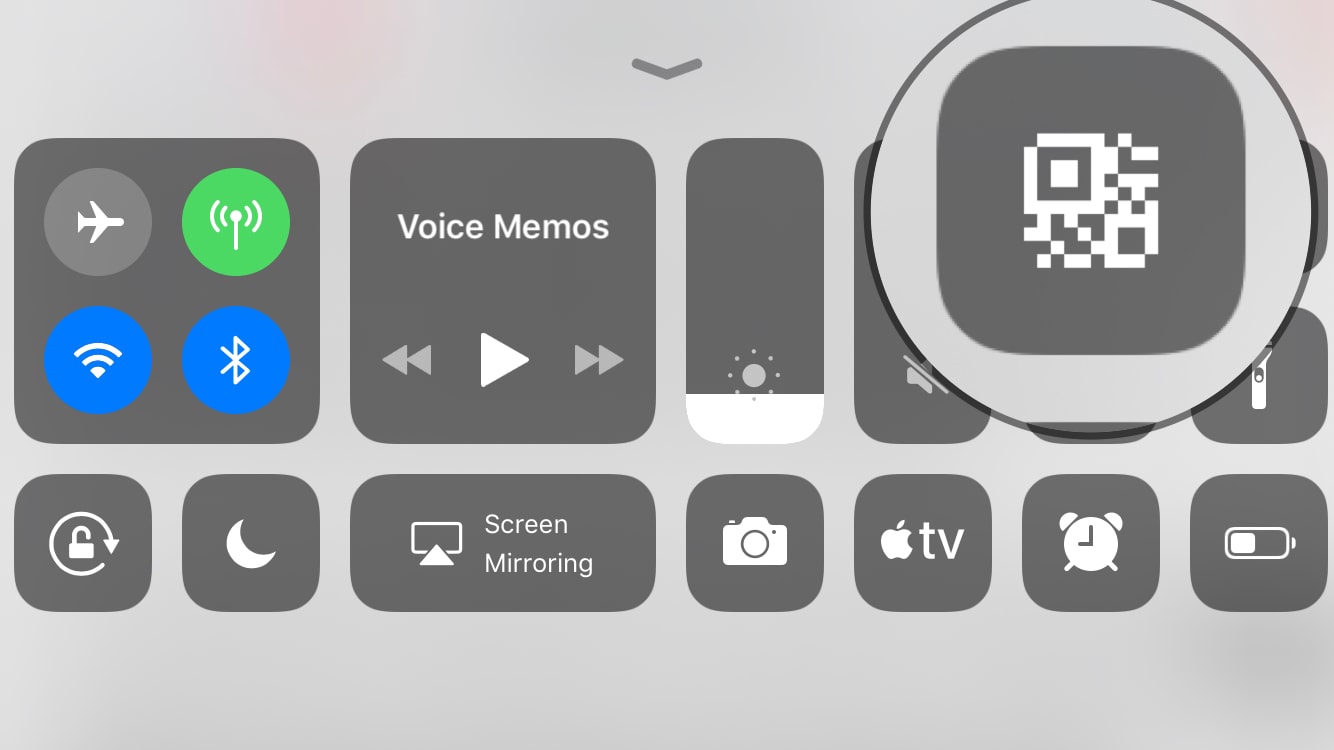 iOS 12 apple control centre qr code iOS 12