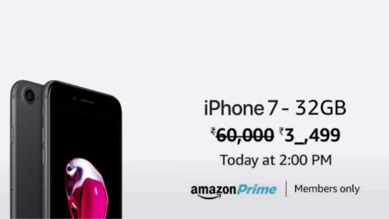 Amazon India to Offer iPhone 7 at Under Rs. 40000, Will Take on Flipkart's Big 10 Sale - NDTV