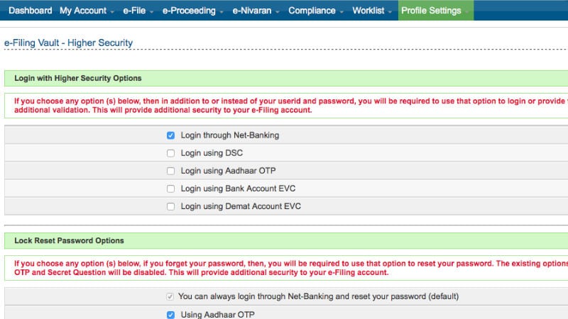 How To Secure Your Income Tax Returns E Filing Account Ndtv Gadgets 360