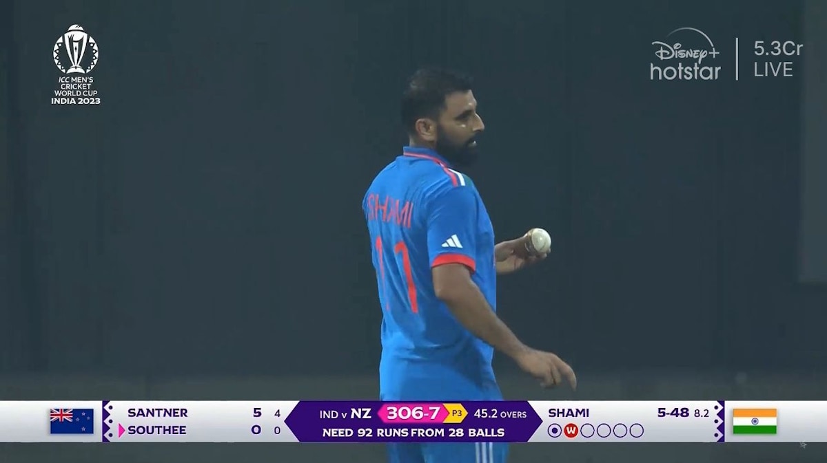 indvsnz semi final wc2023 Shami