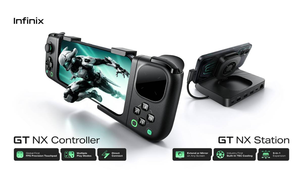 Infinix GT NX Controller With Pixel-Level FPS Touchpad, GT NX Station Cooling Dock Unveiled
