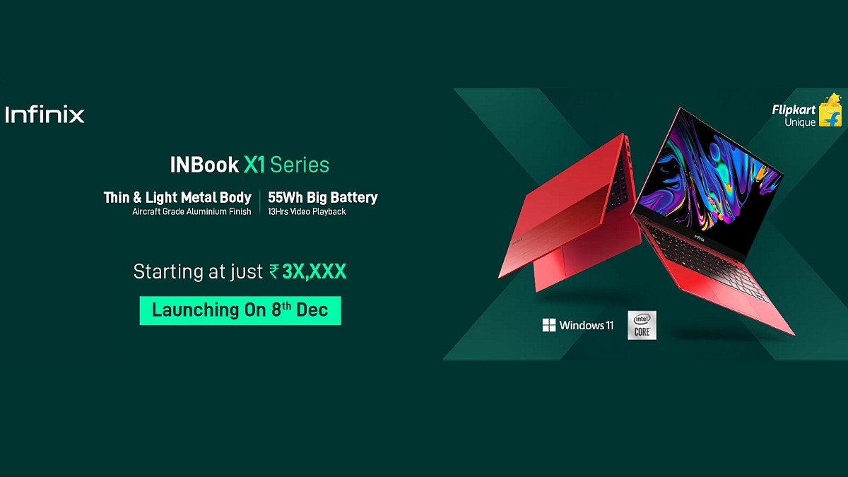 Infinix Inbook X1, Inbook X1 Pro Laptops Set to Launch in India on December 8; Specifications Revealed