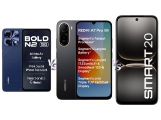 Infinix Smart 20 vs Lava Bold N2 5G vs Redmi A7 Pro 5G: Price in India, Specifications Compared