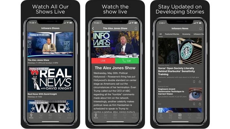 Infowars App Surges in Popularity After Tech Platforms Move Against Alex Jones