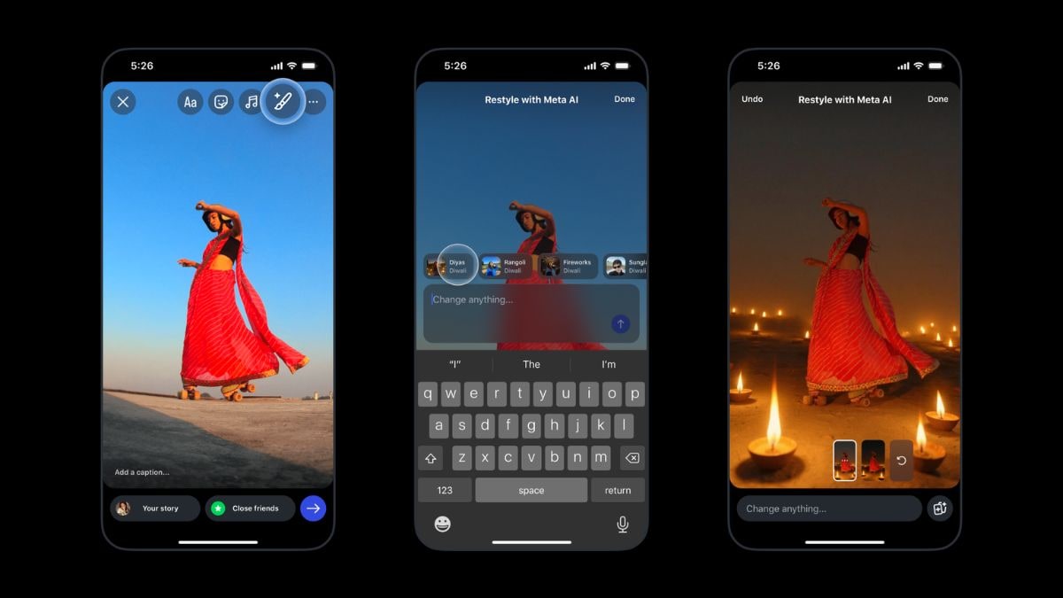 Instagram Rolls Out Diwali-Themed Meta AI-Powered Effects for Stories, Video Effects on Edits App