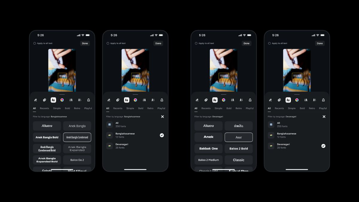 instagram edits languages Edits