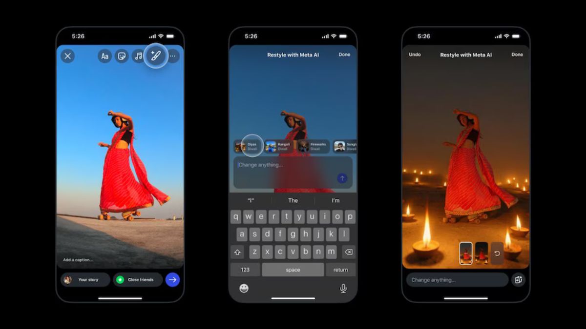 Instagram-ல தீபாவளி ஜோர்! Meta AI மூலம் போட்டோ, வீடியோவுக்கு பட்டாசு, தீபம், ரங்கோலி டிசைன்!