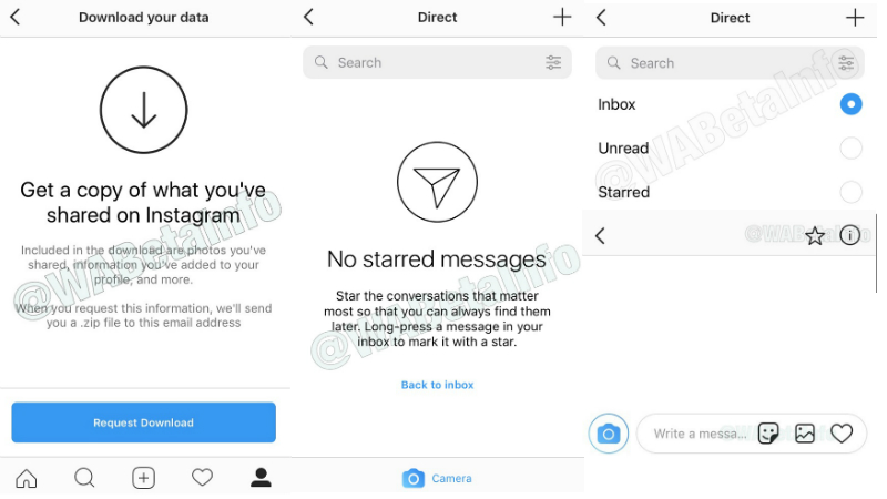 Instagram for iOS to Get Starred Chats, Chat Search Filters, Data Download: Report